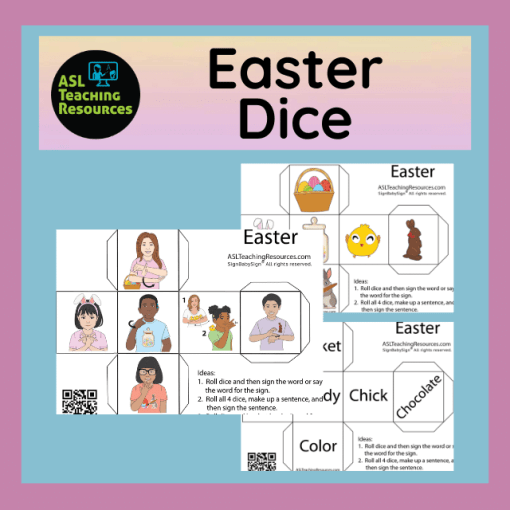Games for Sign Language - Easter Dice