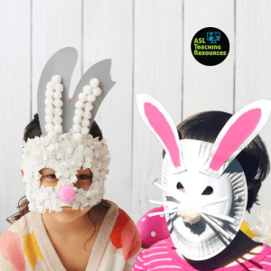 easter-craft-faces-two students-wearing-bunny-masks