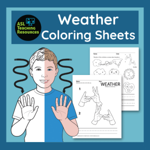 Weather Coloring Pages ASL