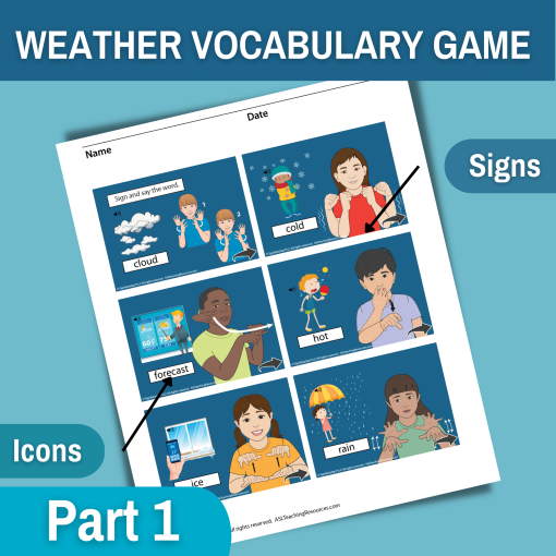 weather vocabulary flashcards and google slides part 1