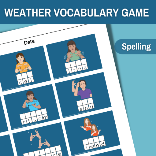 weather vocabulary game part 2 spelling