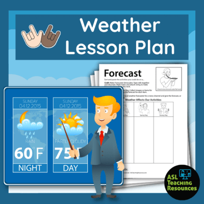 Forecaster showing the weather. Next to the Forecast weather lesson worksheets