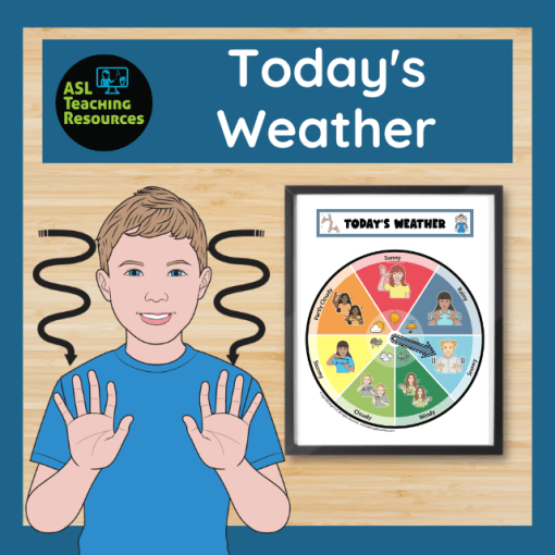 sign language weather spinner chart