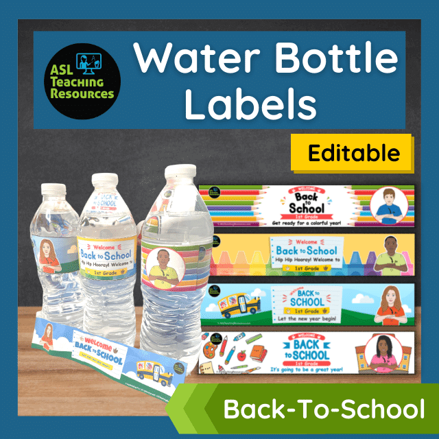 Water Bottle Labels Back to School