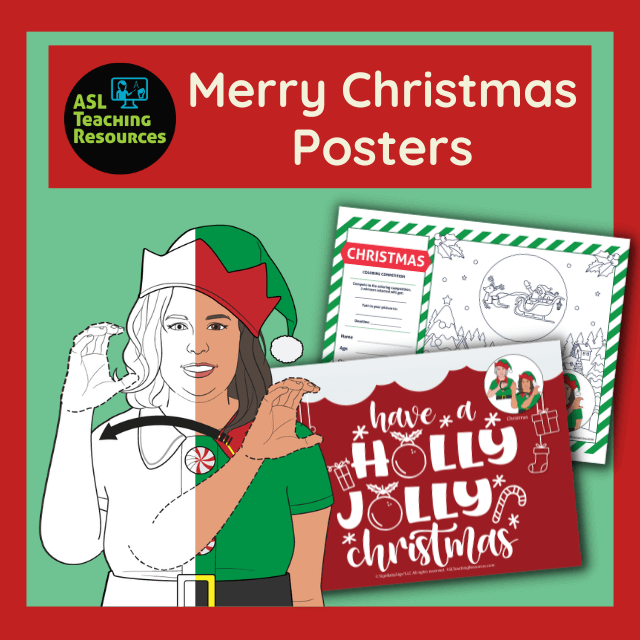 Merry Christmas Posters ASL