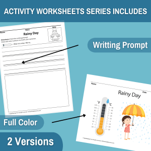 example worksheets for writing about weather and student activity