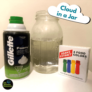 cloud in a jar ingredients cloud weather lesson activity blog