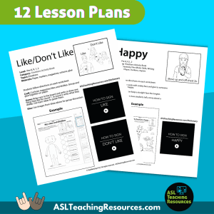 12 Lesson Plans for Emotions with Sign Language