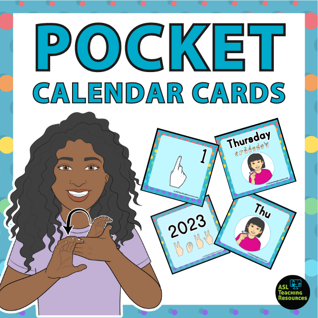 Pocket Chart Calendar Cards – Polka Dot