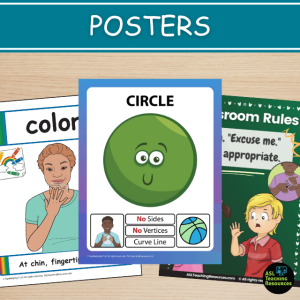 classroom management sign language posters. featuring Colors, Shapes Posters and Classroom Rules and Expectations