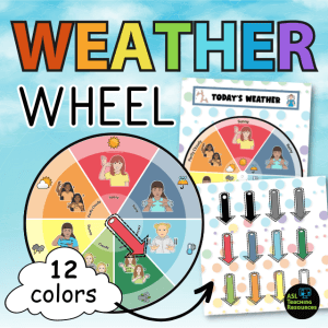 sign language classroom weather wheel