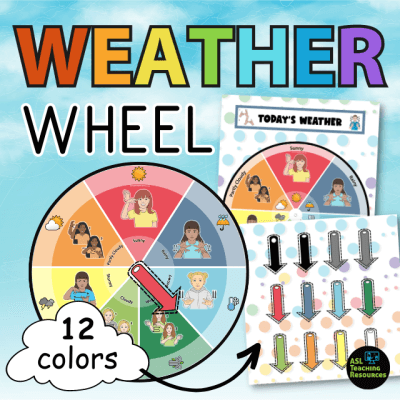 sign language classroom weather wheel