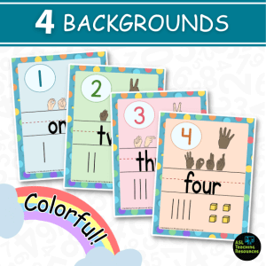 colorful polka dot number wall charts for the classroom, numbers 1-30