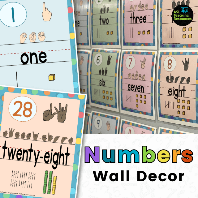 Number Wall Charts – Polka Dot – ASL