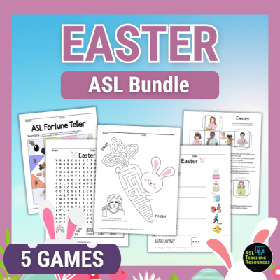 Easter ASL Game Bundle feature 5 games