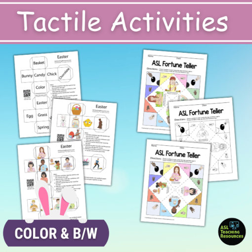 easter games bundle tactile activities include dice and fortune teller games. both available in colored and black and white