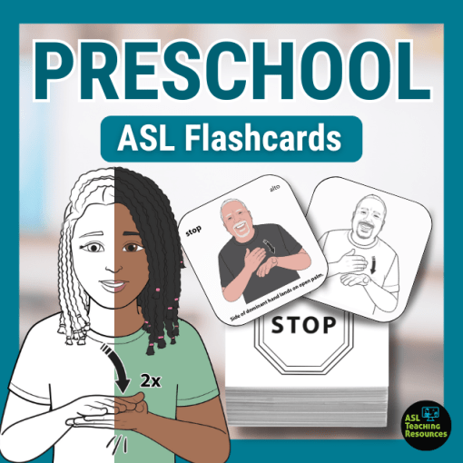 preschool asl flashcards - essential communication words for preschool