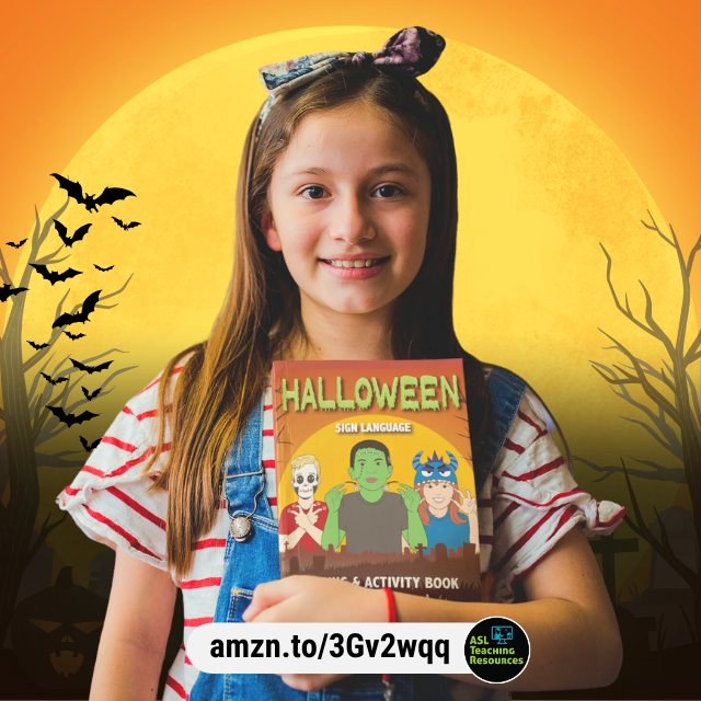 AWOD 2037: Halloween Sign Language: Coloring & Activity Book