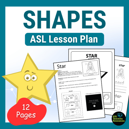 Star Shapes Lesson Worksheets provide 12 pages of ASL hands-on activities to improve shape recognition, critical thinking, and fine motor skills.