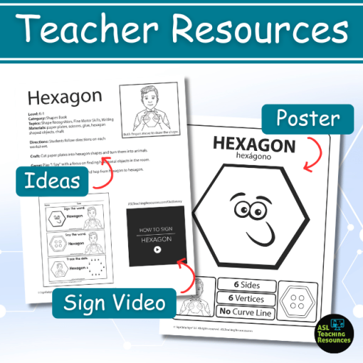 Hexagon Printables Shapes recognition lesson plan worksheets task box cards