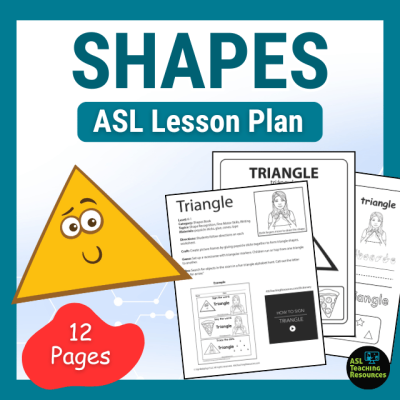 triangle worksheets shape lesson plan 12 pages sign language triangle activities